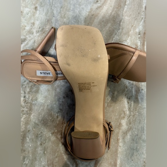 Women’s STEVE MADDEN Aileen tan leather heels- Size 8 - Picture 9 of 10
